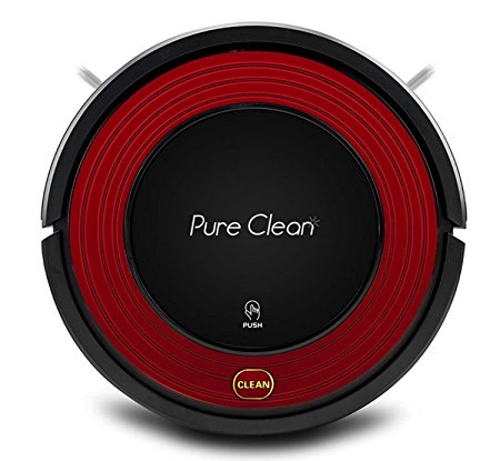 PureClean Robot Vacuum Cleaner with Programmable Self Activation and Automatic Charge Dock - Robotic Auto Home Cleaning for Clean Carpet Hardwood Floor - HEPA Pet Hair & Allergies Friendly - PUCRC95