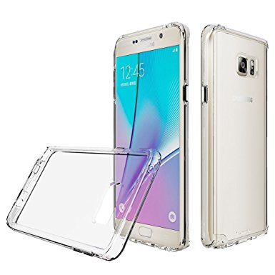 Samsung Galaxy Note5, Note 5 case, Toiko [Invisible-Guard]. A sturdy, Semi-transparent Clear protective case made of two layers. perfect fit for Note5 (2015) N920, mobile phone case (Clear)