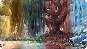 Ultra Pro - Magic The Gathering Bloomburrow AR Enhanced Playmat, Featuring Season Lands: Three Tree City (Four Seasons)