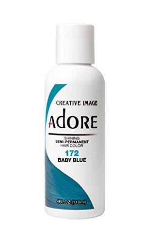 Adore Semi-Permanent Haircolor #172 Baby Blue 4 Ounce (118ml) (AD-172)