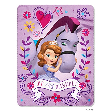 Disney Sofia the First, Me and Minimus Printed Fleece Throw by The Northwest Company, 45 by 60"