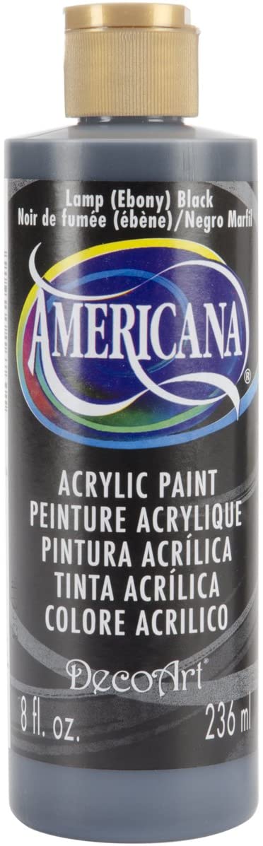 DecoArt DA067-9 Americana Acrlics, 8-Ounce, Lamp (Ebony) Black