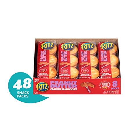 Ritz Peanut Butter Cracker Sandwiches - 48 Individual Snack Packs