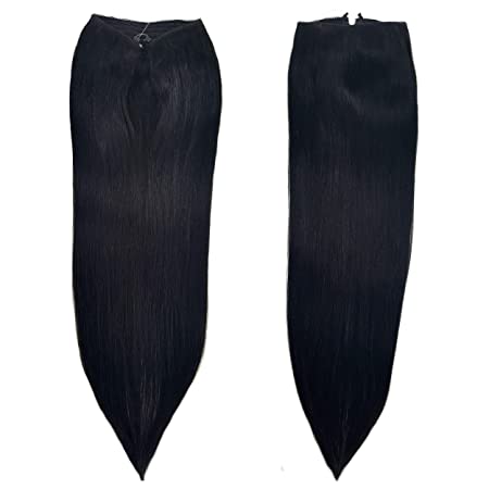 Knockout Hair Fits like a Halo Hair Extensions, 24-Inch, Human, 150 Grams, Jet Black - #01-24"