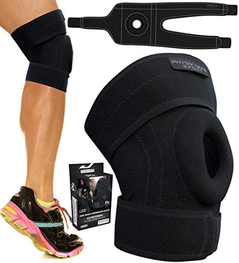Physix Gear Knee Braces for Women & Men - Best Patella Stabilizing Knee Brace for Arthritis Pain and Support, Knee Support Brace - Top Adjustable Knee Brace for Women & Men Knee Braces for Knee Pain