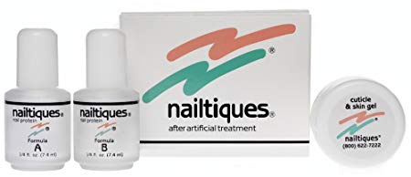 Nailtiques After Artificial Treatment Kit, Includes: Formula A & B with Cuticle & Skin Gel