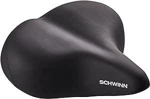 Schwinn Comfort Bike Seat for Men and Women, Replacement Saddle Fits All Adult Bikes with Standard Seat Post, Universal Fit, Bicycle Accessories