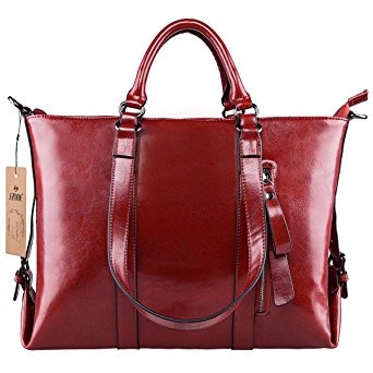 S-ZONE 3-Way Women's Genuine Leather Shoulder Tote Bag Handbag