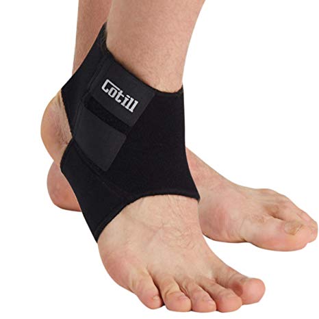 Cotill Ankle Support, Adjustable Ankle Brace Multi-Purpose and Breathable Compression - Ankle Wrap for Sports, Running, Walking, Joint Pain, Sprains, Arthritis etc (Medium)