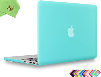 UESWILL Soft-Touch Matte Hard Shell Case for MacBook Pro 13" with Retina Display (No CD-ROM) (Model: A1502/A1425, Version Late 2012/2013 / 2014 / Early 2015), Turquoise