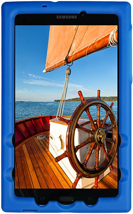BobjGear Bobj Rugged Tablet Case for Samsung Galaxy Tab A 8.0 (2017) (SM-T380) - BobjBounces Kid Friendly (Batfish Blue)
