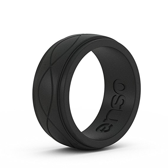Enso Rings Men's Infinity Silicone Ring | The Premium Comfortable Fashion Forward Silicone Ring | Hypoallergenic Medical Grade Silicone | Lifetime | Commit To What You Love
