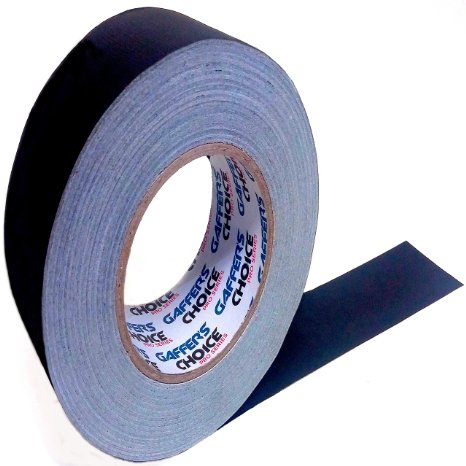 Gaffers Tape 2 Inch x 60 Yard (Black) by Gaffer's Choice - 2X BIGGER! - Non-Reflective, Waterproof Grip Tape - Cleaner Than Duct Tape - The Safest, Most Versatile Gaffer Tape Available!