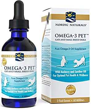 Nordic Naturals Omega 3 Pet - Fish Oil Liquid For Cats and Small Dogs, Omega-3s,EPA And DHA Supports Skin, Coat, Joint And Overall Health In Triglyceride Form For Optimal Absorption, 2 Ounces