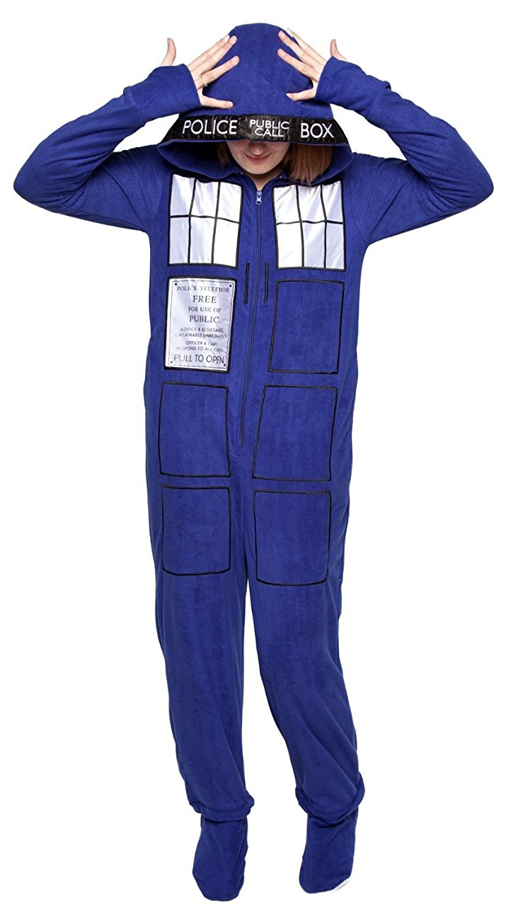 Doctor Who Tardis Hooded Onesie Pajama with Hood