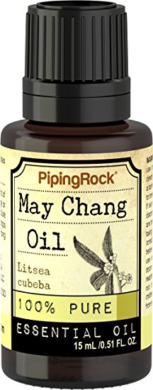 Piping Rock May Chang 100% Pure Essential Oil 1/2 oz (15 ml) Dropper Bottle Litsea Cubeba Therapeutic Grade