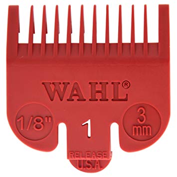Wahl Professional Color Coded Comb Attachment #3144-603 – Red #1 – 1/8” (3mm) – Great for Professional Stylists and Barbers