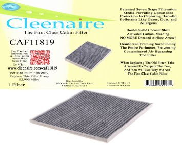 Cleenaire CAF11819 The Most Advanced Protection Against Bacteria Dust Viruses Allergens Gases Odors Cabin Air Filter for Hyundai Kia GM