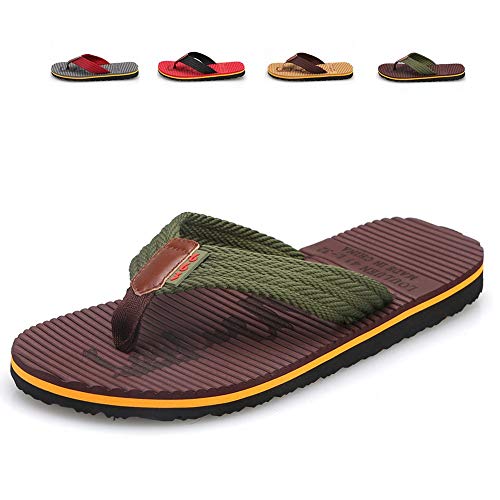 CIOR Men's Classica Flip-Flops Sandals Light Weight Shock Proof Slippers Comfortable Handmade Fashion Indoor and Outdoor