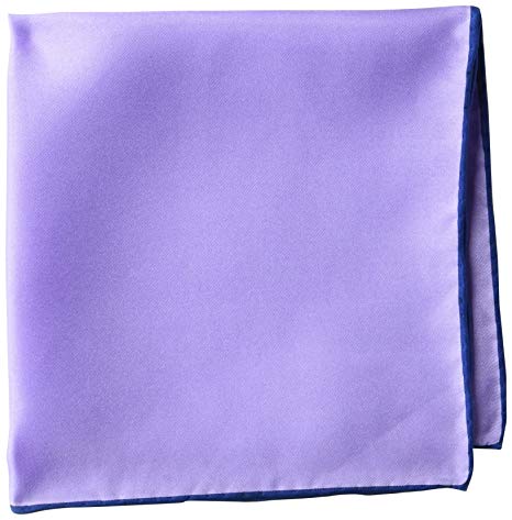 Amazon Brand - BUTTONED DOWN Men's Classic Silk Hand Rolled Pocket Square