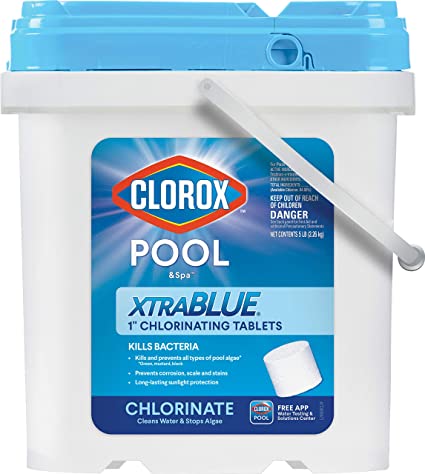 CLOROX Pool&Spa 29005CLX XtraBlue 1" Chlorinating Tablets, 5 lb