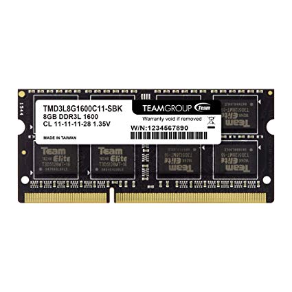 TEAMGROUP Elite 8GB DDR3 1600MHz (PC3-12800) CL11 SODIMM 204 Pin for Apple Mac MacBook Pro Memory Module