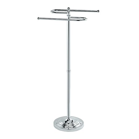 Gatco 1505 Floor Standing S Style Towel Holder, Chrome