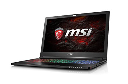 MSI GS63VR 6RF "Stealth Pro 4K" 009UK 15.6-Inch FHD 4K Gaming Notebook (Black) - (Intel i7 6700HQ, 16 GB RAM, 256 GB SSD,  2 TB HDD, GTX 1060 Graphics Card, Windows 10)