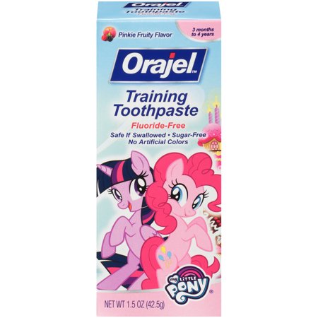 Orajel My Little Pony Fluoride-Free Training Toothpaste, Pinkie Fruity, 1.5 oz.