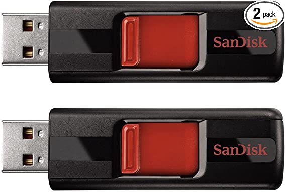 SanDisk 64GB 2-Pack Cruzer USB 2.0 Flash Drive (2x64GB) - SDCZ36-064G-G352