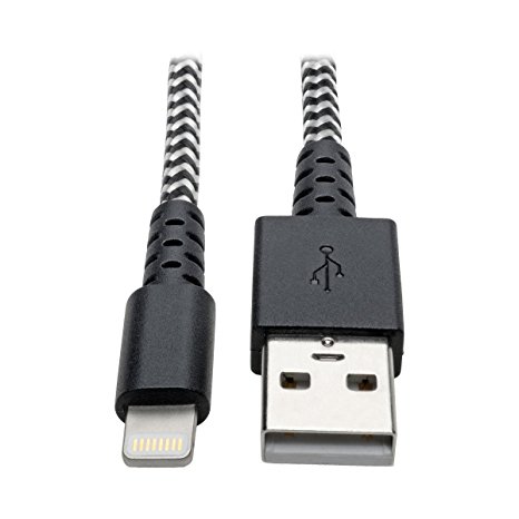 Tripp Lite Heavy Duty Lightning to USB Sync / Charging Cable w/ Kevlar for Apple iPhone iPad iPod 6ft 6' (M100-006-HD)