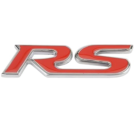 Zimba 3D Laxury RS Logo for Cars Suzuki RS Logo Emblem Badge Sports Sticker (Red)