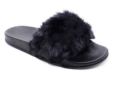 Adorllya Womens Slippers, Cute Fuzzy FILP Flops Slides Comfortable Fur Slippers for Women