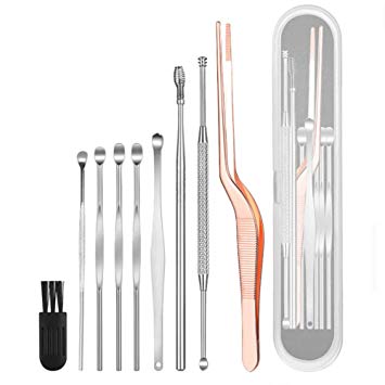 8Pcs Earwax Removal Kit,Zhaoyun Ear Cleaner,Stainless Steel Earwax Remover