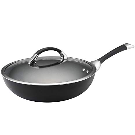 Circulon Symmetry Hard-Anodized Nonstick Covered Essential Pan, 12–Inch, Black