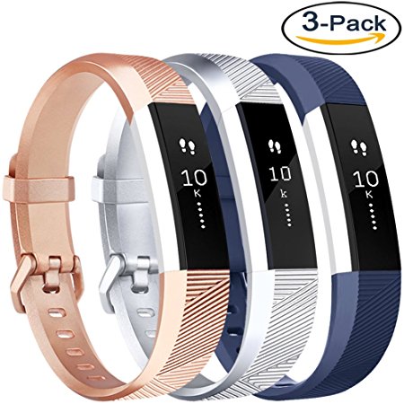 Vancle For Fitbit Alta HR Bands and Fitbit Alta Bands (3 PACK), Newest Sport Replacement Wristbands with Secure Metal Buckle for Fitbit Alta HR/Fitbit Alta