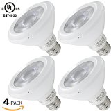 4-PACK UL-listed 135W Dimmable PAR30 LED Bulb 75W Halogen Equivalent 850lm 40 Beam Angle Damp Location Spotlight Bulb for Recessed Gimbal Ring Track Lighting General Lighting Warm White 3000K