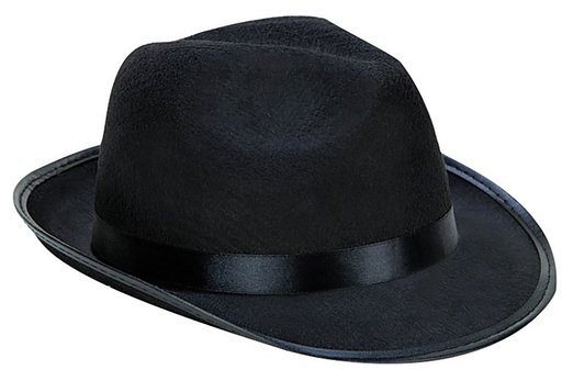 Kangaroo Black Fedora Gangster Hat