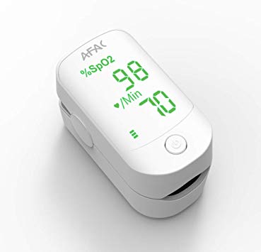 AFAC Pulse Oximeter Sp02 Pulse Oximeter Fingertip, Blood Oxygen Saturation Monitor Finger, Heart Rate Monitor for Adult Child with Batteries and Lanyard