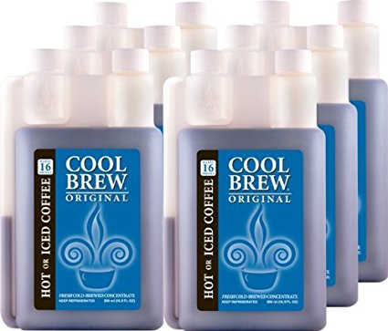 Cool Brew® Fresh Coffee Concentrate - Original 6x500ml - Make Iced Coffee or Hot Coffee - Enough for 100 drinks