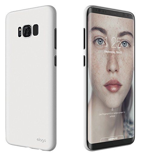 elago Galaxy S8 Case [Origin][White] - [Device Fitting Tested][Minimalistic][Scratch Protection Only][True Fit] - for Galaxy S8