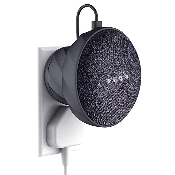 KIWI design Outlet Wall Mount Holder Compatible with Home Mini by Google, A Space-Saving Accessories Case for Home Mini (Google Home Mini is not Included)