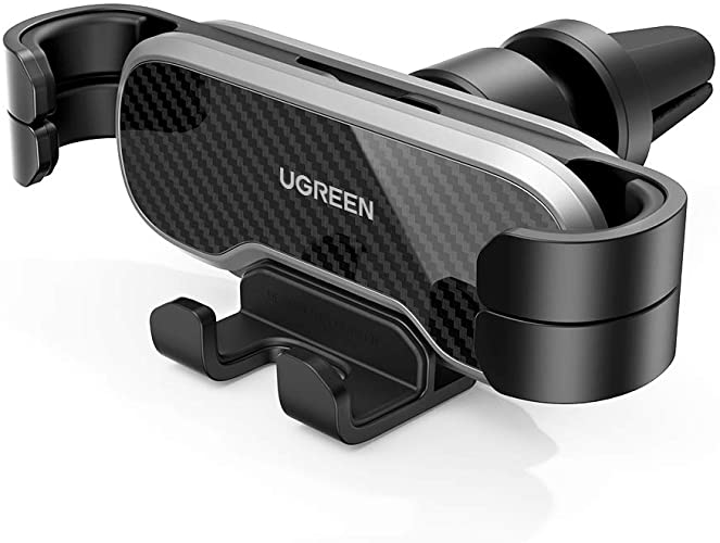 UGREEN Handyhalterung Auto Lüftung KFZ Handyhalterung Schwerkraft Automatisch 360° Handyhalter fürs Auto kompatibel mit iPhone 12 11 Pro Max XS, Huawei P40 Mate40, Galaxy S21 S20 A50, Xiaomi bis 7.2''