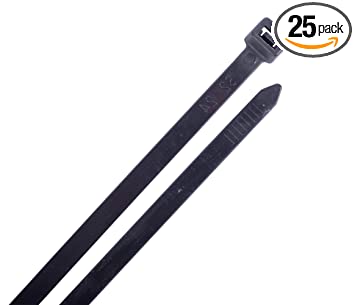 SecuriTie CT22-25025UVB Super Heavy-Duty Cable Ties, 22 Inch., 250 Lbs. Tensile Strength, Wire & Cord Management / Industrial / Household Use, Nylon Zip Tie, 25 Pk, UV Black