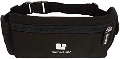 Adjustable Running Belt Bag Water Resistant Fanny Pack for iPhone Xs Max/Xr/Xs/X/Samsung Galaxy Note9 / S9  (Black)