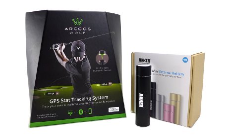 Arccos Golf GPS Tracking System 14-Sensor Pack with Anker Portable Smartphone Charger