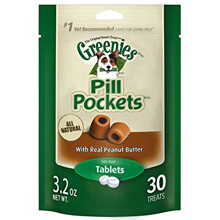 GREENIES PILL POCKETS With Real Peanut Butter Treats for Dogs