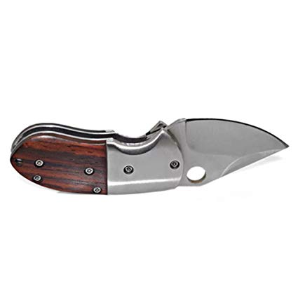 STARIMCARBON Mini Pocket Folding Tool Knife, Rosewood Handle, Left/Right Handed, Sparkling Gifts for Men/Collections