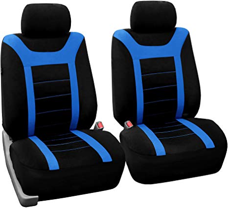 FH Group FB070102 Sports Seat Covers (Blue) Front Set – Universal Fit for Cars Trucks & SUVs