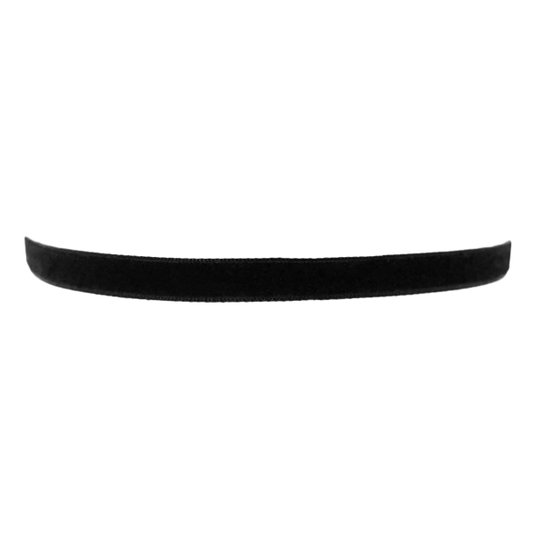 Classic Black Velvet Choker Necklace, Deep Karma (Width - 3/8"(10 mm), Length -12.5"-15")